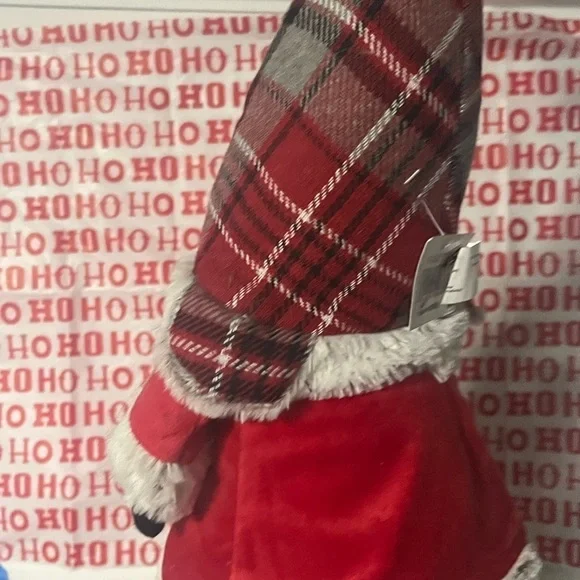 NWT plaid Santa plush gnome by Gallerie 2 - Picture 6 of 6